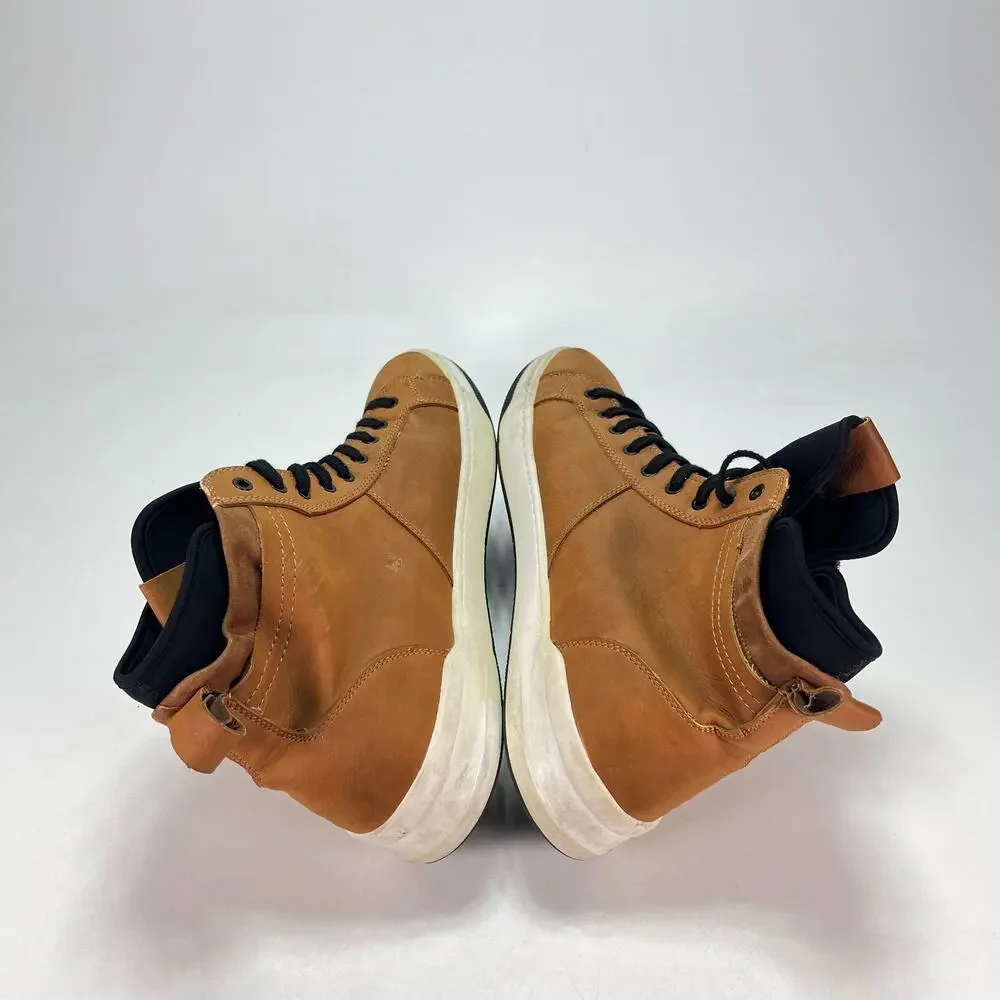 ALDO Brown Tan Black Casual Shoes High Top Lace Up Sneakers Men's Size 12